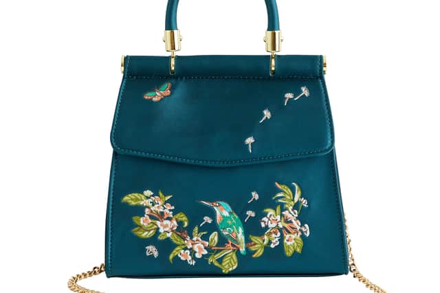 Fable England Morning Song Kingfisher Mini Teal Tote, £65